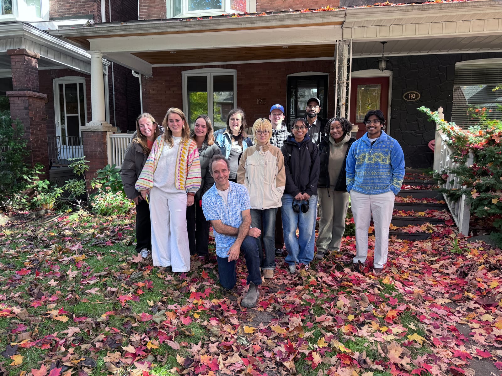 A research group together during neighbourhood fieldwork